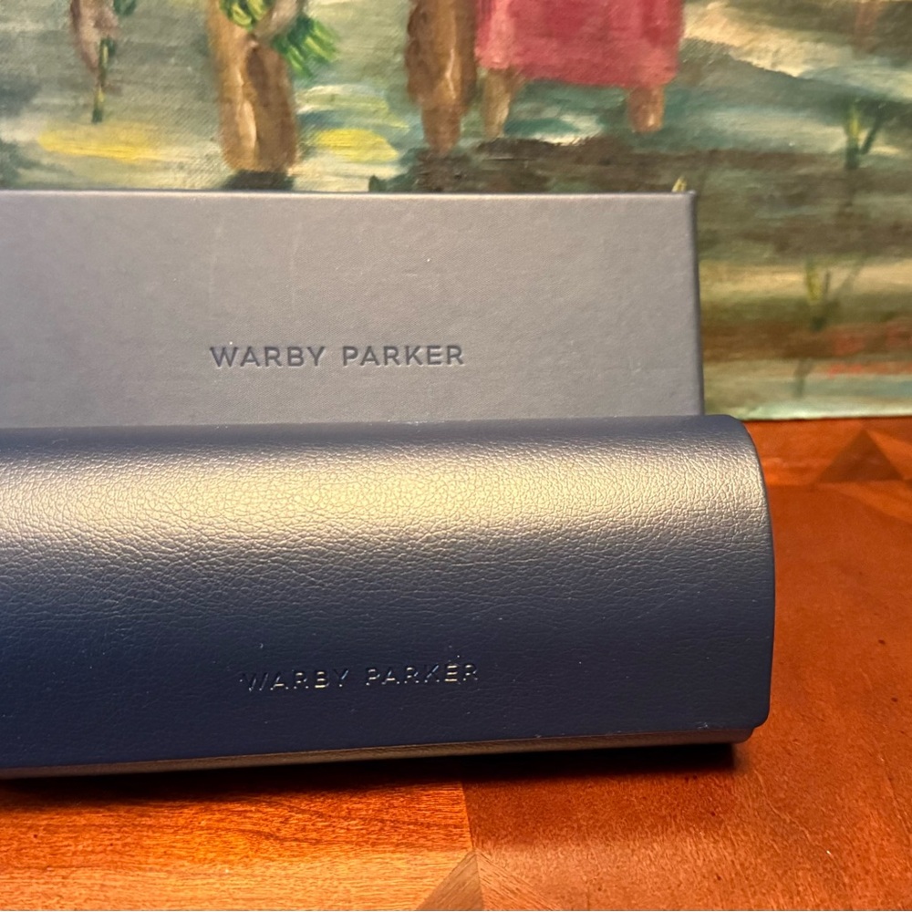 Warby Parker Blue Glasses Case